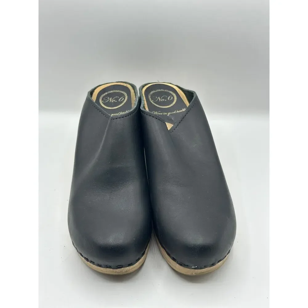 NO. 6 New School Clog on Wedge in Black Sz 40/US 9.5 $310